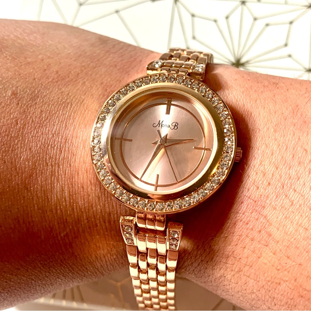 New Rose Gold Watch NWT Mona B